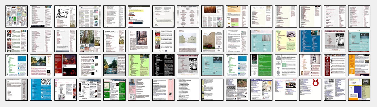 A screenshot montage of the history of Cordite Poetry Review