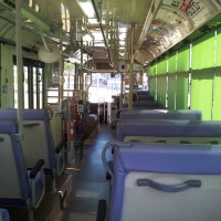 A bus with no passengers in Fukuoka