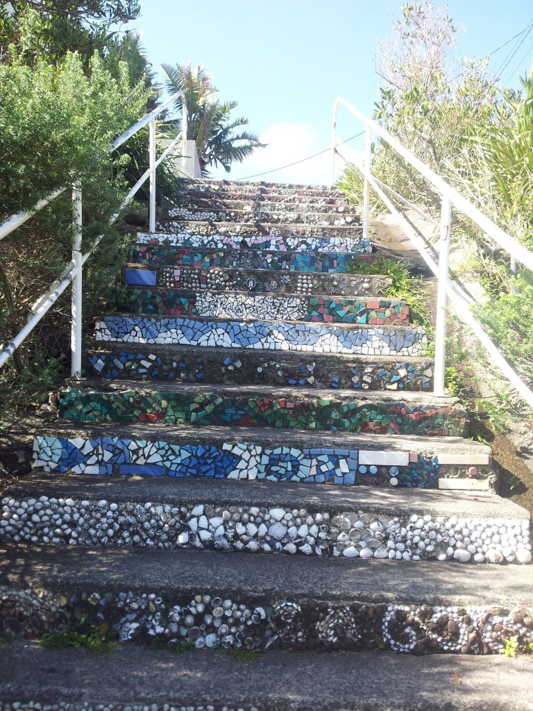 Steps leading down to the seaside walk between Gordon's Bay and Clovelly, Sydney.