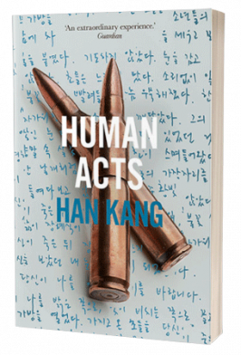 The cover of Han Kang's Human Acts, which the author discussed at Göteborg Book Fair 2019. 