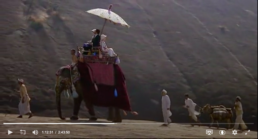 The Self in Travel Writing syllabus included E. M. Forster's A Passage to India. This image shows a still from David Lean's 1984 film adaptation of the book. 