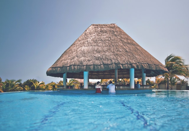 The Pool Bar is, essentially, a gigantic floating alcoholic vending machine.